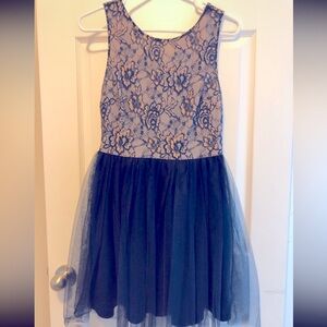 forever 21 navy tulle skirt dress